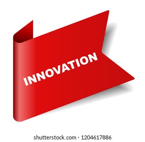 red vector banner innovation