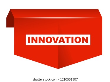 red vector banner innovation