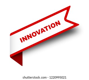 red vector banner innovation