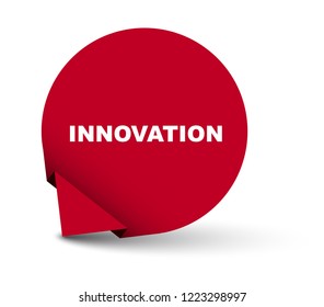 red vector banner innovation