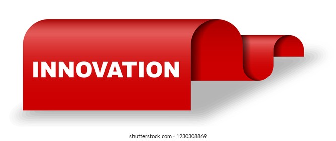 red vector banner innovation