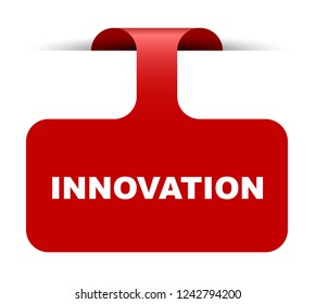 red vector banner innovation