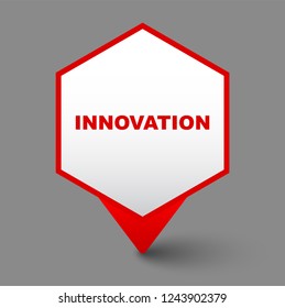 red vector banner innovation