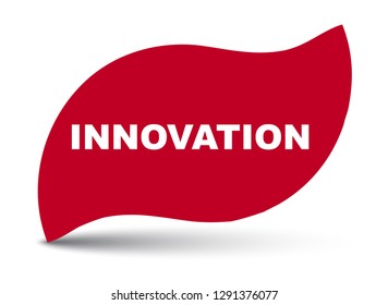 red vector banner innovation