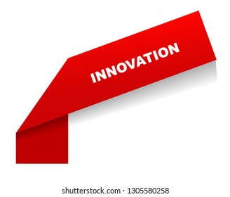 Red Vector Banner Innovation Stock Vector (Royalty Free) 1305580258 ...