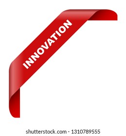 red vector banner innovation