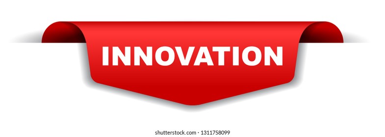 red vector banner innovation