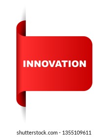 red vector banner innovation