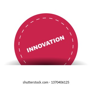 red vector banner innovation