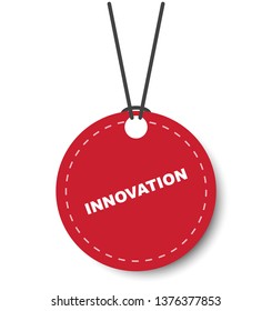 red vector banner innovation