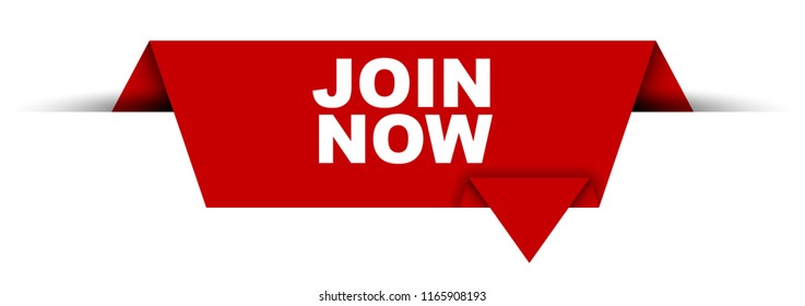 red vector banner join now