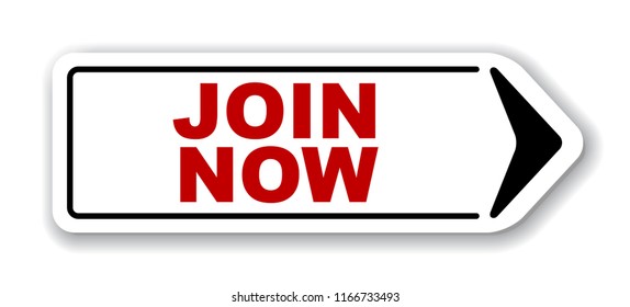 red vector banner join now