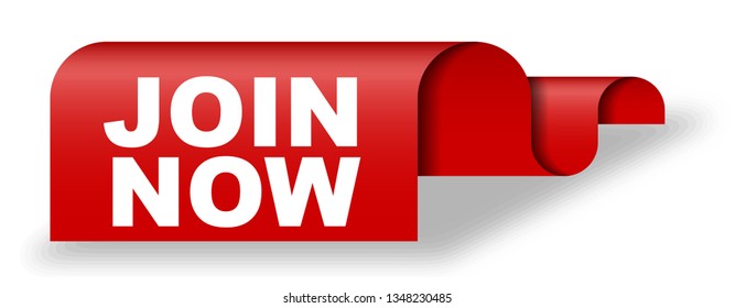 red vector banner join now