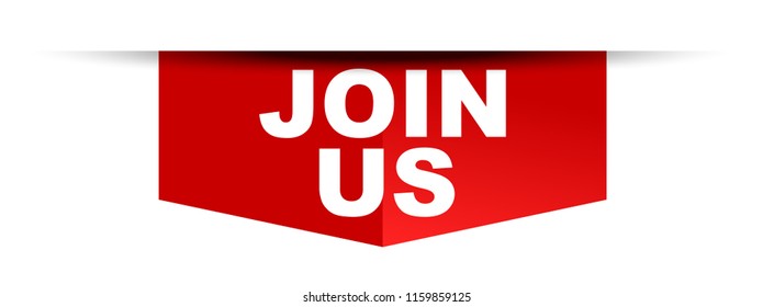 red vector banner join us