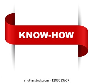 red vector banner know how