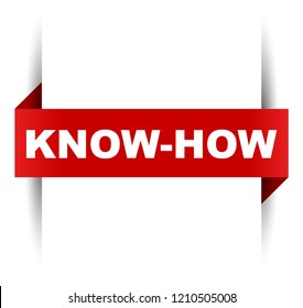red vector banner know how