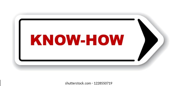 red vector banner know how