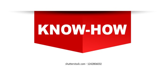red vector banner know how