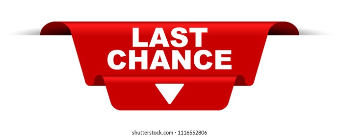red vector banner last chance
