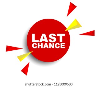 red vector banner last chance