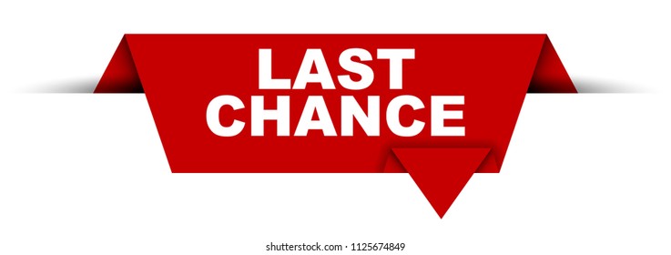 red vector banner last chance
