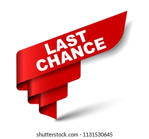 red vector banner last chance