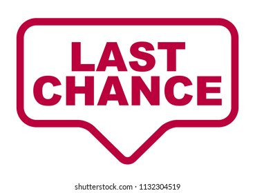 red vector banner last chance