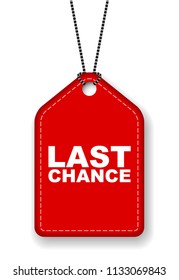 red vector banner last chance