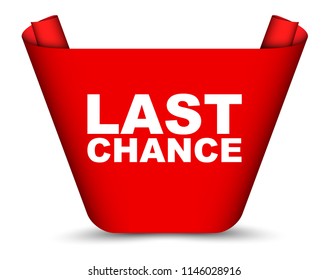red vector banner last chance