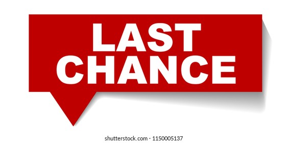 red vector banner last chance