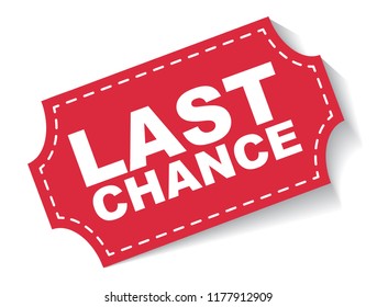 red vector banner last chance