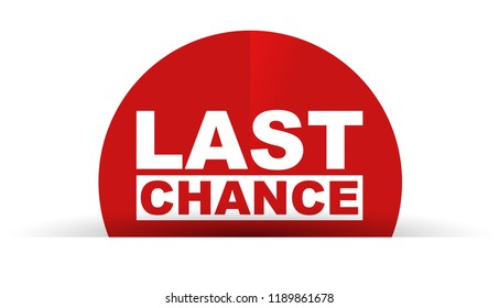 red vector banner last chance