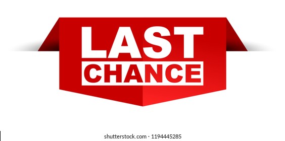 red vector banner last chance