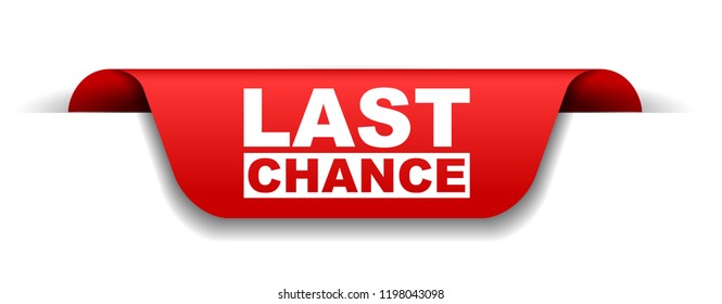 red vector banner last chance