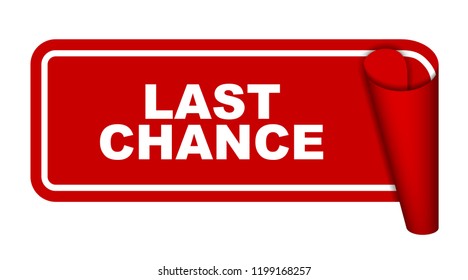 red vector banner last chance