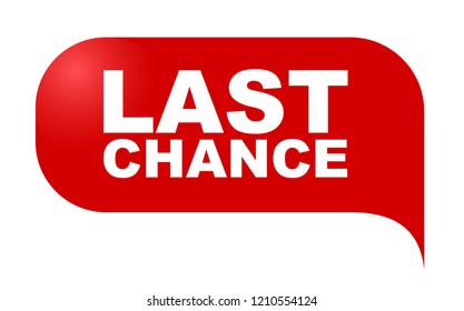 red vector banner last chance