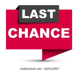 red vector banner last chance