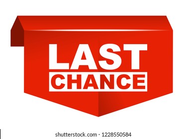 red vector banner last chance