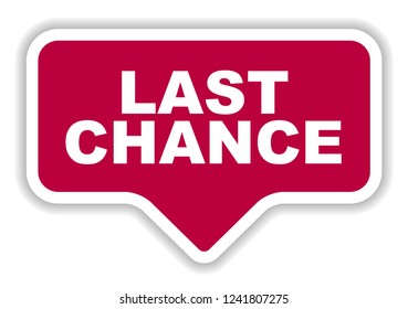 red vector banner last chance