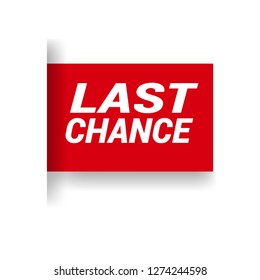 red vector banner last chance