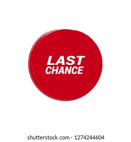 red vector banner last chance