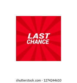 red vector banner last chance