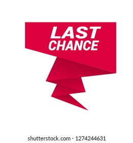red vector banner last chance