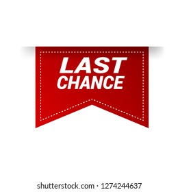 red vector banner last chance