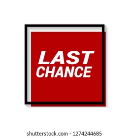 red vector banner last chance