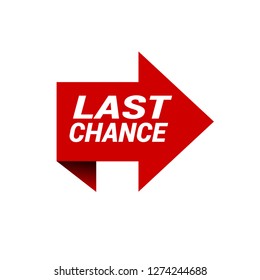 red vector banner last chance