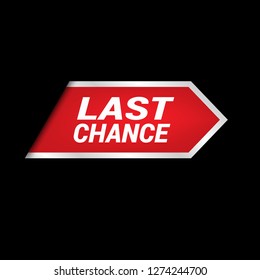 red vector banner last chance