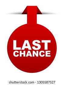 red vector banner last chance