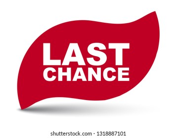 red vector banner last chance