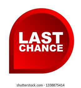 red vector banner last chance